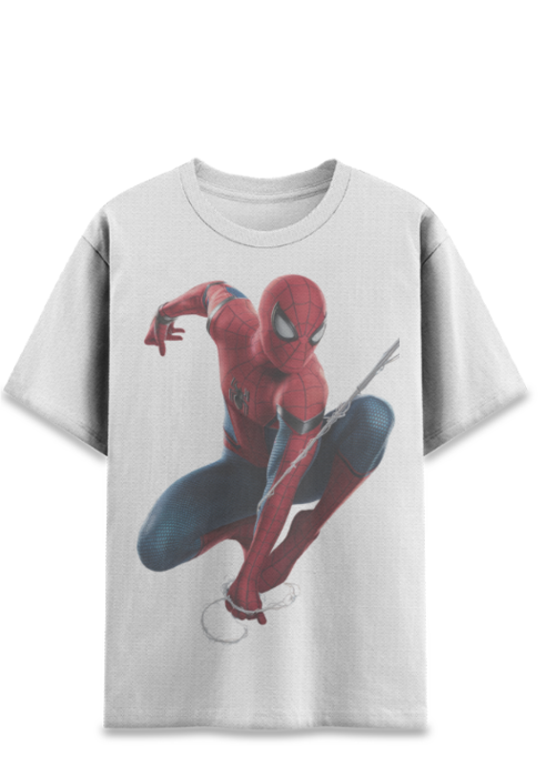 Kids Kids AOP Sports T-Shirt White - Spider Man