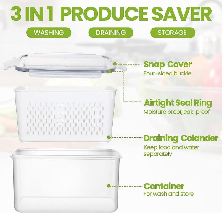 Kitchen Food Storage Containers Set (Pack of 2)
