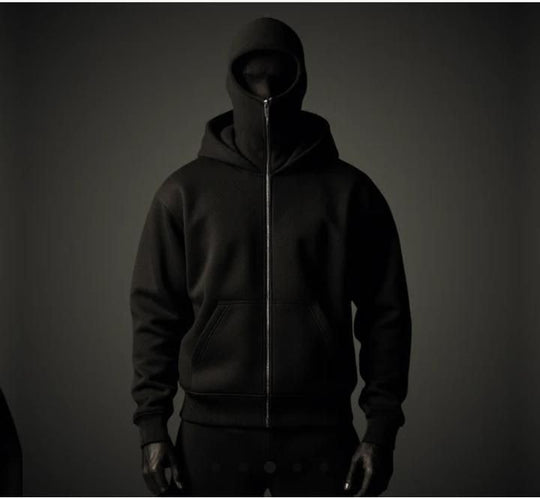 Men's Full Sleeves Zipper Hoodie with Mask