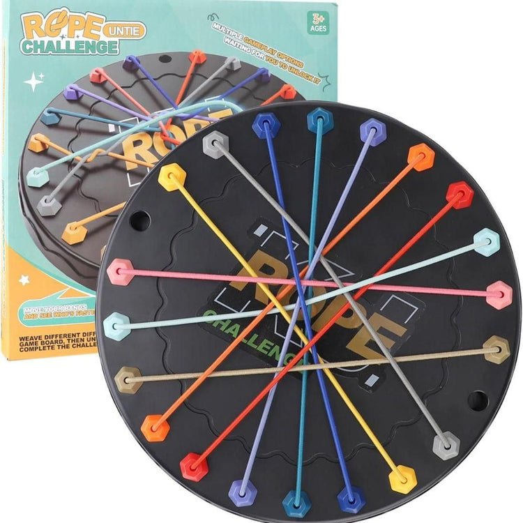 Rope Sorting Puzzle, Brainy Teaser Rope Strategy Board Game Logic Knots Untangling Table Toy