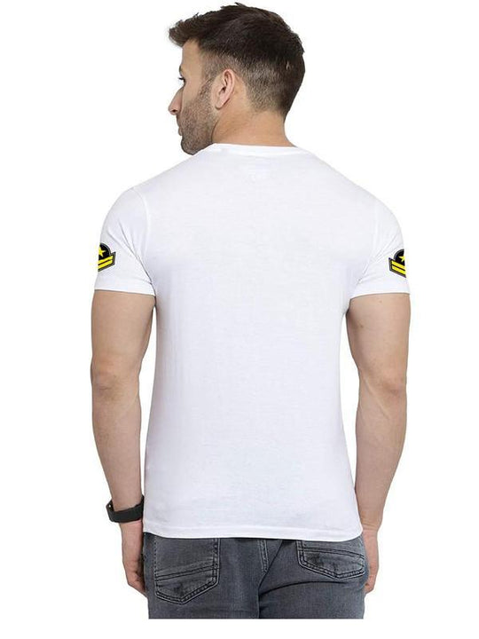 Mens Cotton Printed Half Sleeves Casual T-Shirt