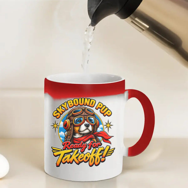Skybound Pup – Ready for Takeoff! Aviation Pilot Dog Coffee MugMagic Coffee Mug