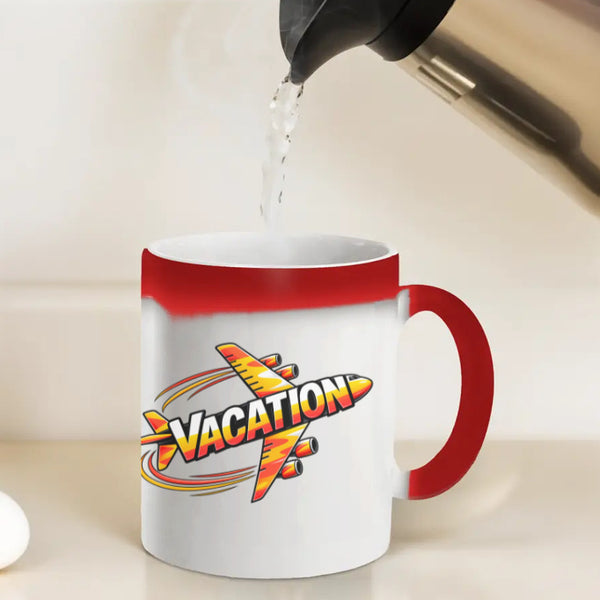 Vacation Airplane Travel Coffee Mug – Colorful Aviation Vacation Design