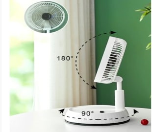 Retractable Desktop Folding Fan Mini Portable Desktop Fan Electric Fan for Home