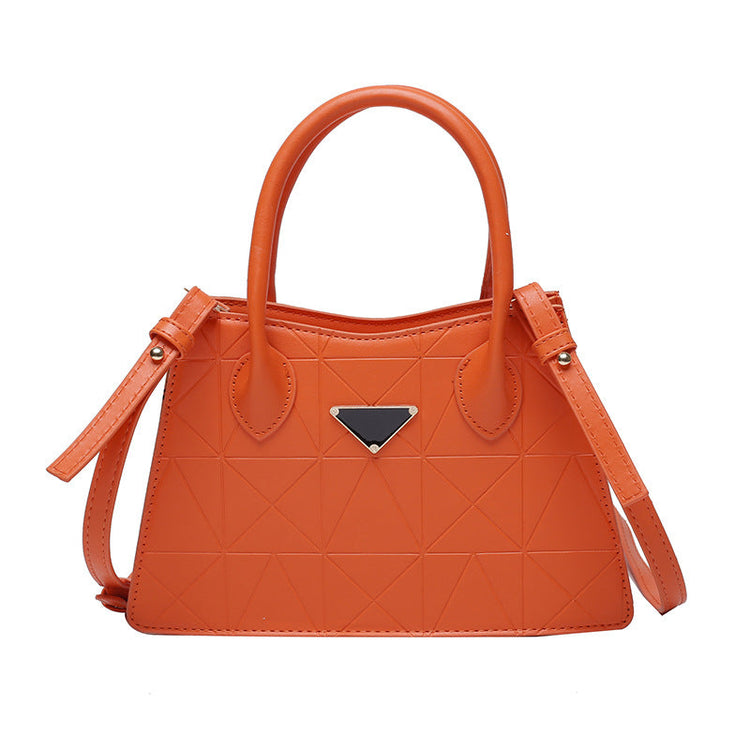 Cross-border texture rhombus simple handheld small square bag niche design  shoulder women's bag