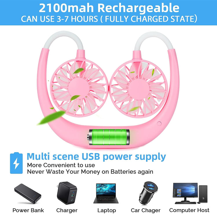 Rechargeable Hand Free Neck Fan