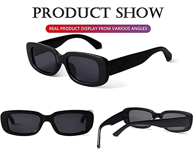 Unisex Rectangle Shape Sunglasses