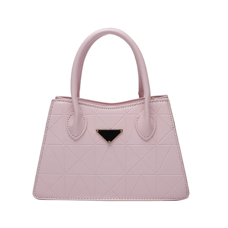 Cross-border texture rhombus simple handheld small square bag niche design  shoulder women's bag