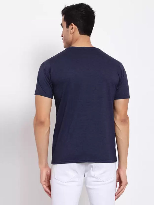 Men Solid Round Neck T-Shirt