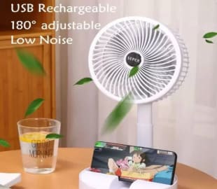 Retractable Desktop Folding Fan Mini Portable Desktop Fan Electric Fan for Home