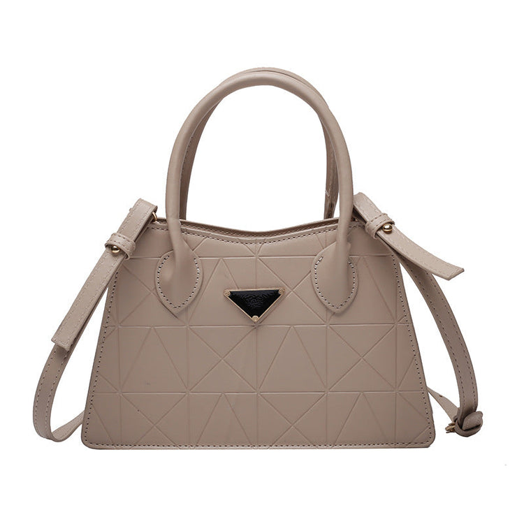 Cross-border texture rhombus simple handheld small square bag niche design  shoulder women's bag