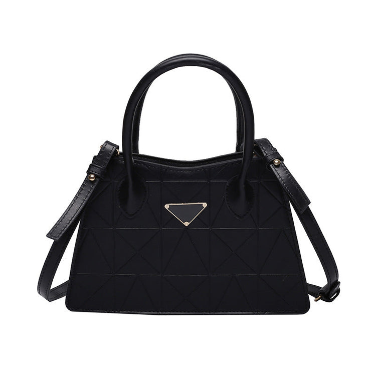 Cross-border texture rhombus simple handheld small square bag niche design  shoulder women's bag