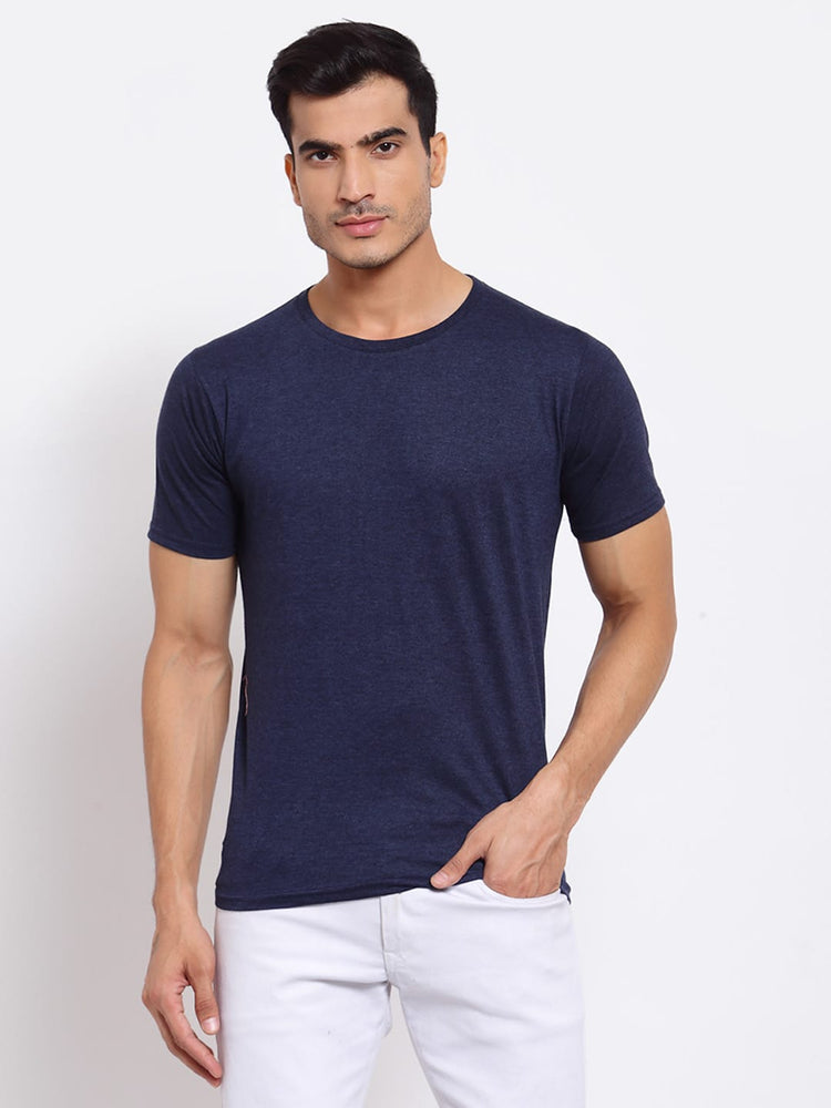 Men Solid Round Neck T-Shirt