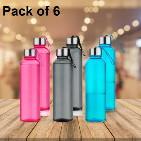 Bottles-Excellent Water Bottle For Office Use, Kitchen Use, Plastic Water Bottle for Fridge 1000 ml Bottle (Pack of 6)