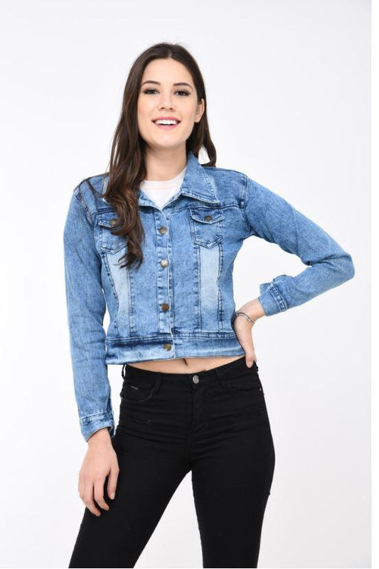 Women's Denim Solid Jacket